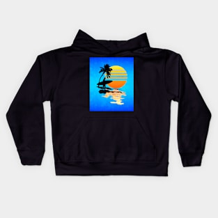 Surfing Sunrise Kids Hoodie